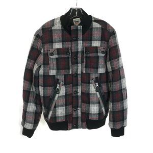 Mens Size Large Triple Five Soul Vintage Wool Blend Heavy Plaid Shacket Jacket